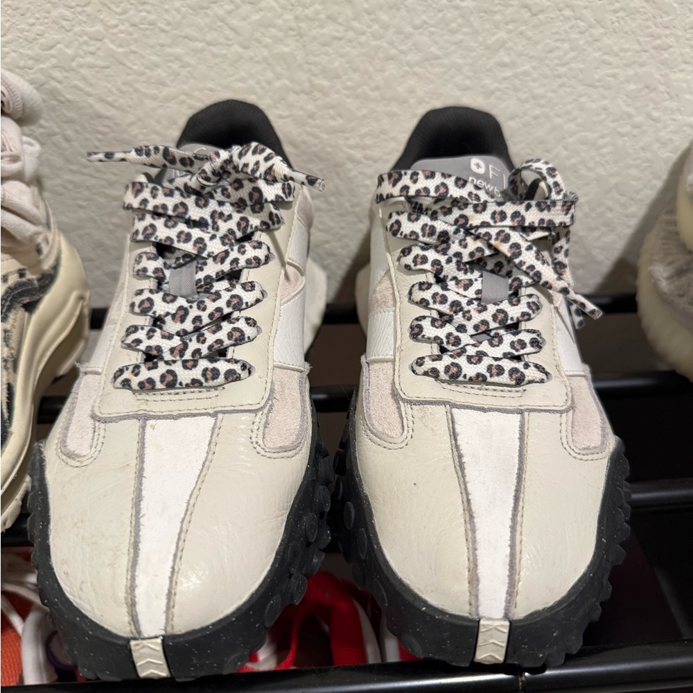 New Balance White and Black Athletic Shoes